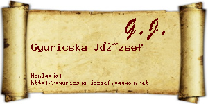 Gyuricska József névjegykártya